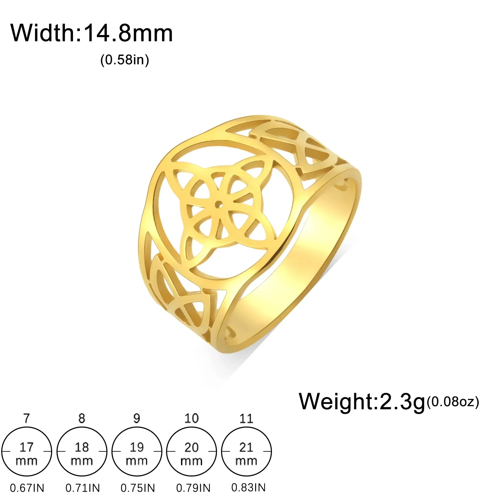 Skyrim Stainless Steel Witch Knot Ring Women Men Finger Rings Witchcraft Wicca Triquetra Celtics Knot Amulet Protection Jewelry