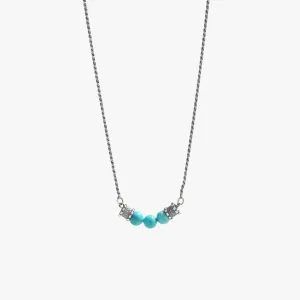 Sterling Silver Gamma Necklace with Turquoise