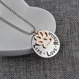 SUNSHINE "LIVE LOVE RESCUE" LETTER DOG OR CAT PAW NECKLACE PENDANT