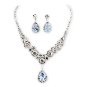 Teardrop Necklace and Earrings Adult Costume Jewelry