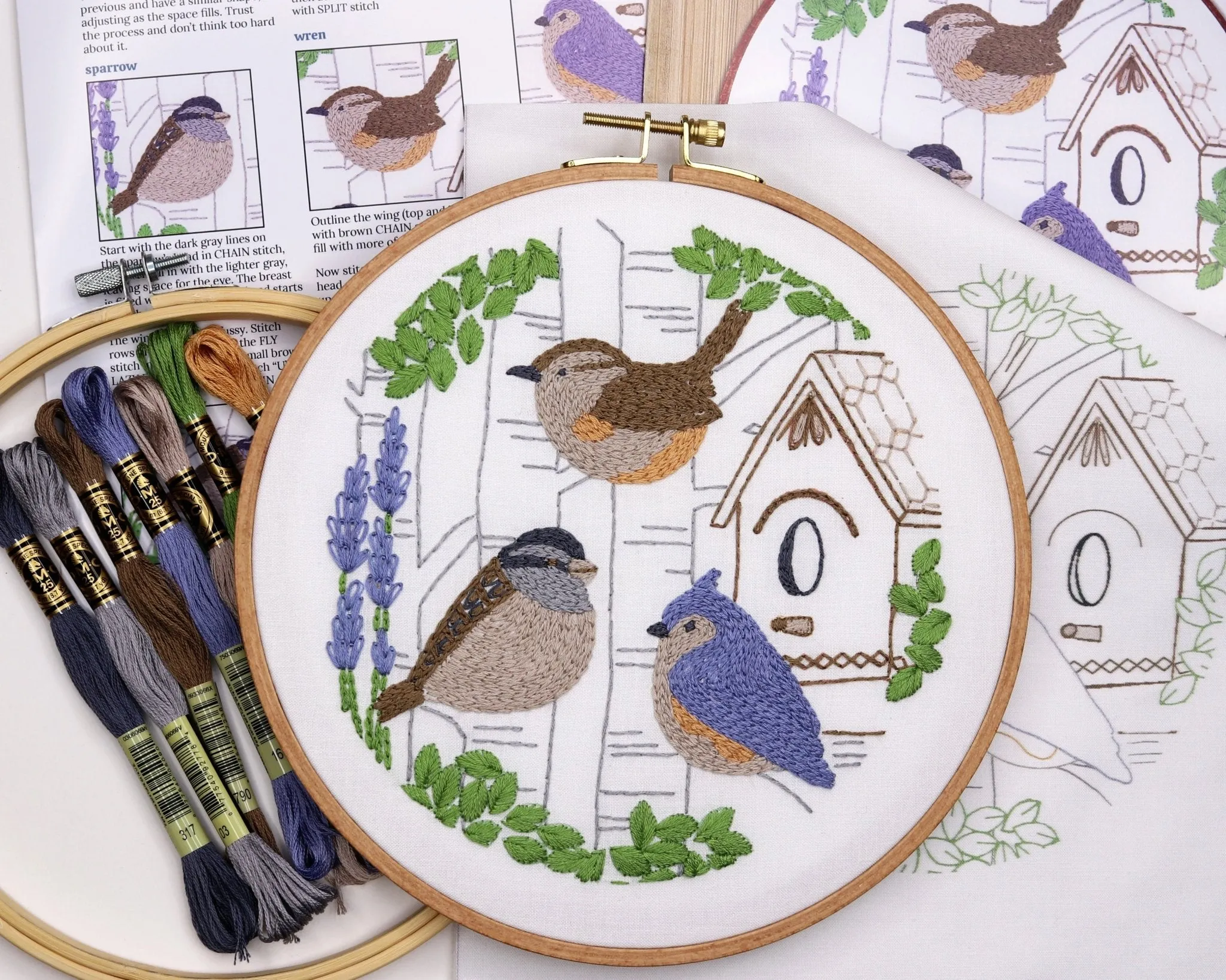 The Naturalist Embroidery Kit Bundle of 3