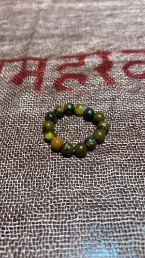 Tiger's Eye Beaded Ring