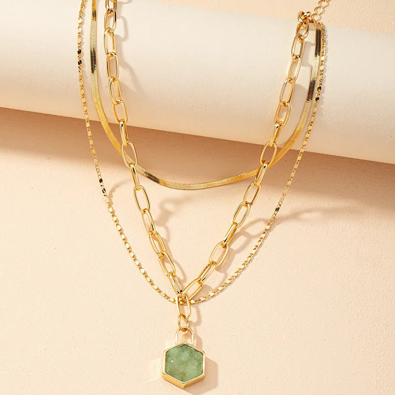 Trendy Vienna Verve Crystal Bud Necklace with Collarbone Chain