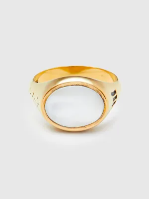 Tubby Ring in Gold/Mother of Pearl