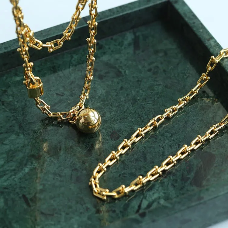 U-shaped Thick Chain Necklace