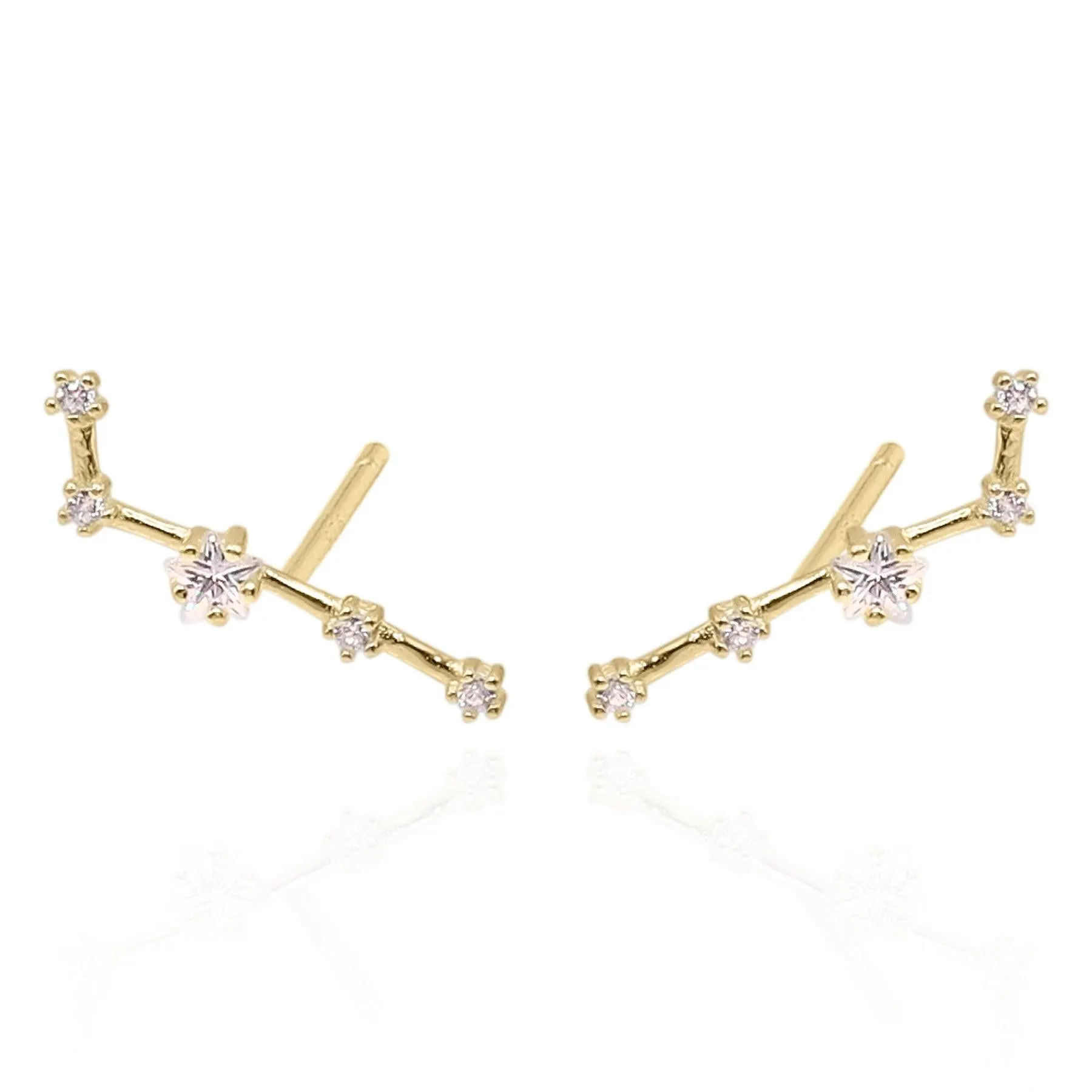 Valini Zodiac Constellation Stud Earrings | 18K Gold Plated