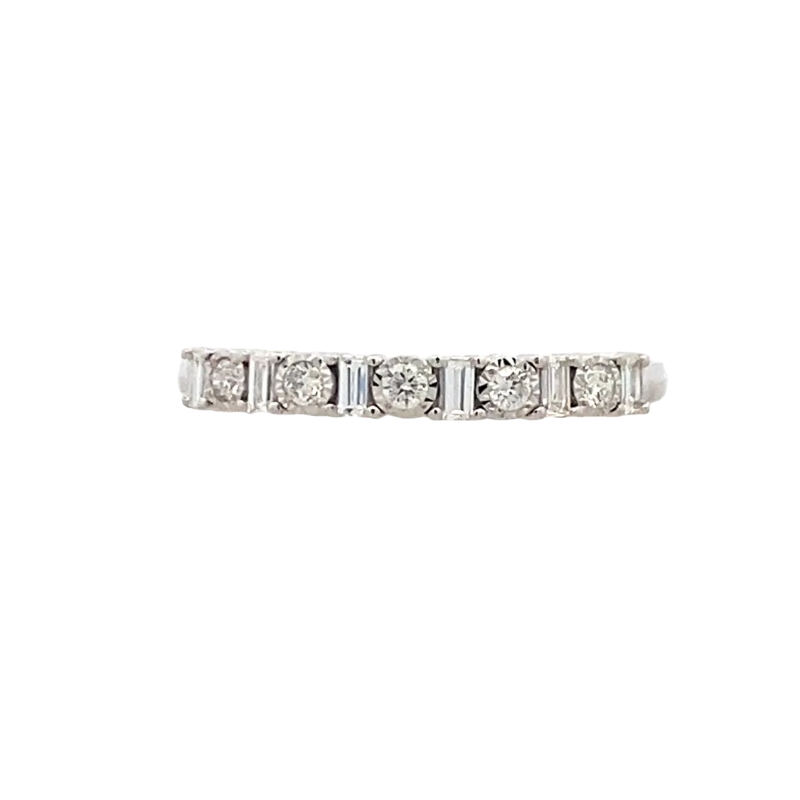 White Gold Diamond Stackable Ring