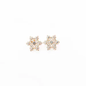 White Snowflake Studs