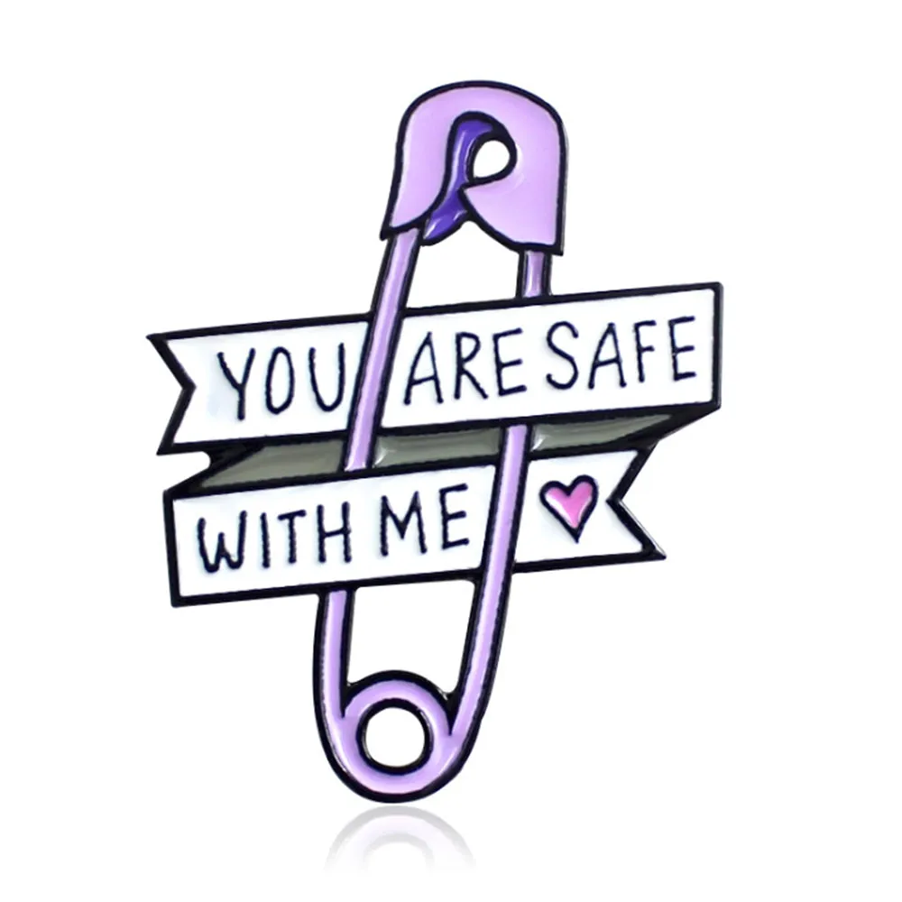 [You Are Safe With Me] Enamel Brooch Pin