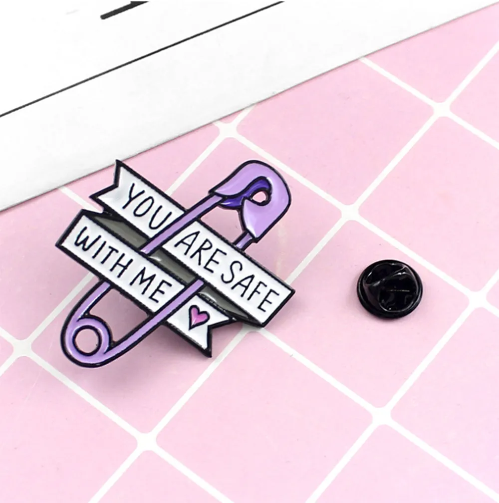 [You Are Safe With Me] Enamel Brooch Pin