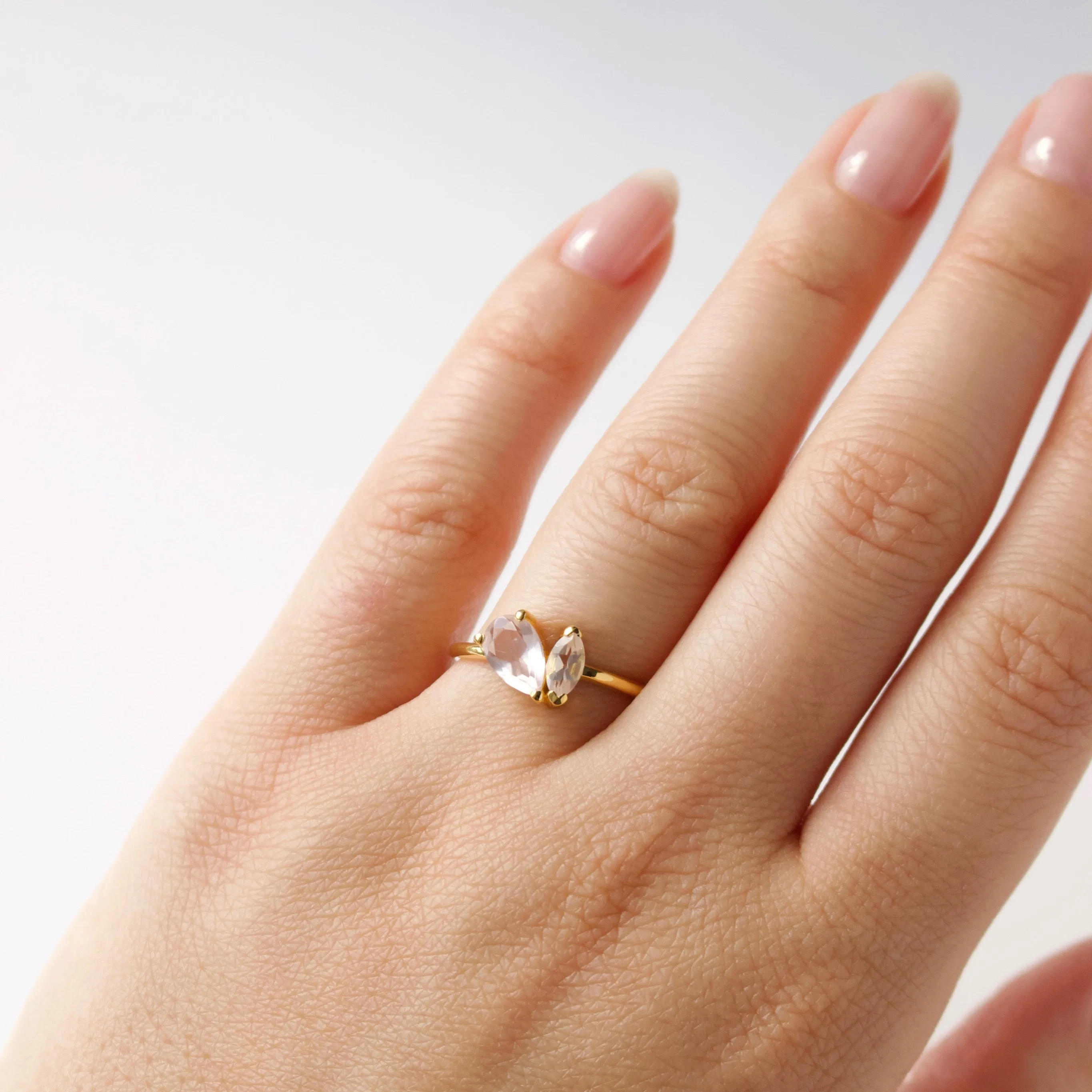 Zoe Sugg Love Intention Ring in Rose Quartz