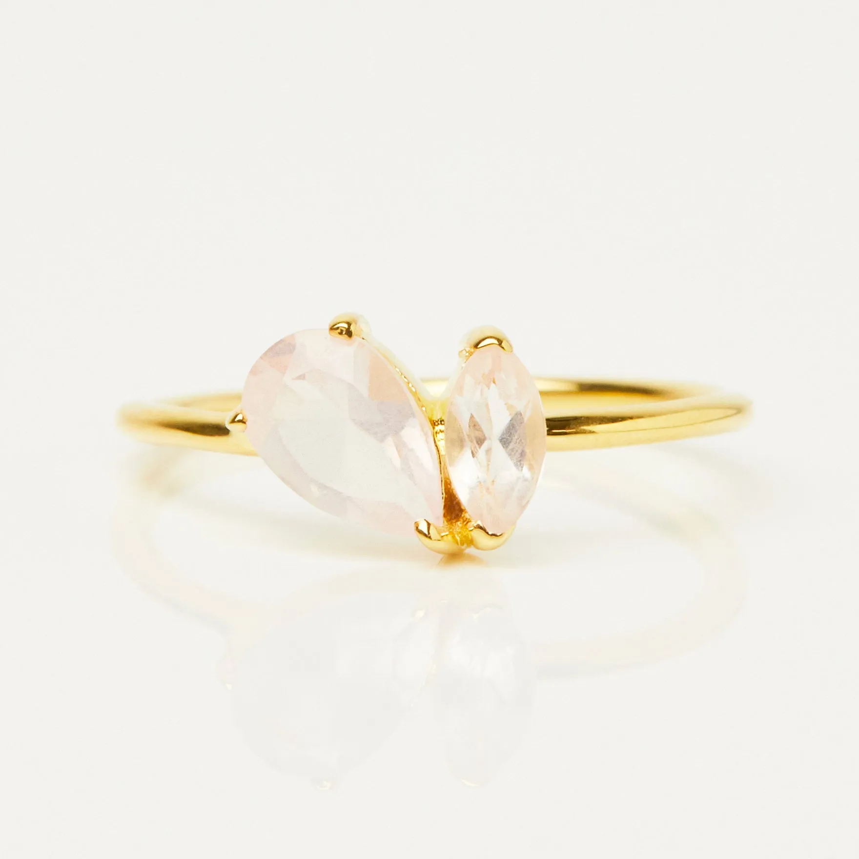 Zoe Sugg Love Intention Ring in Rose Quartz