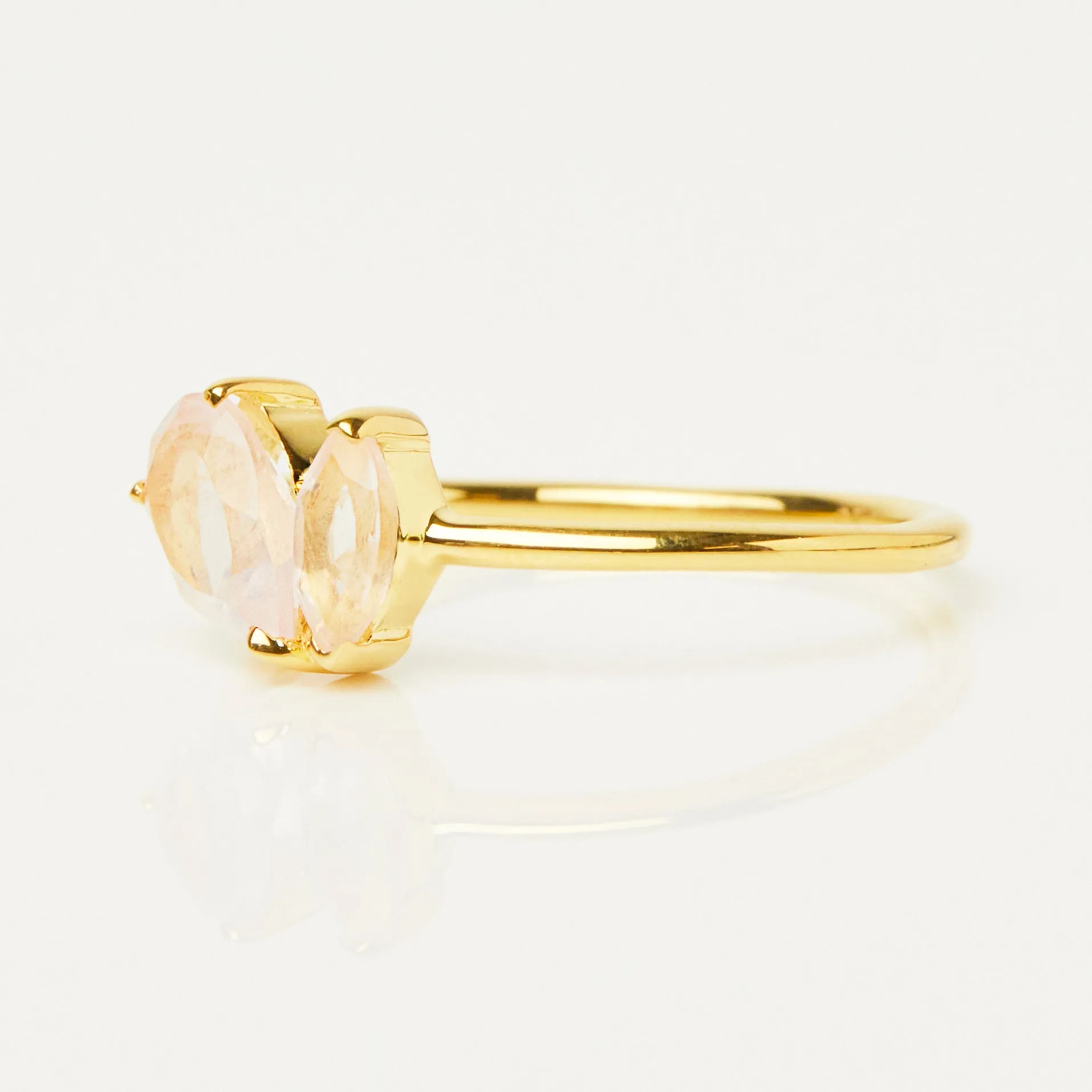 Zoe Sugg Love Intention Ring in Rose Quartz